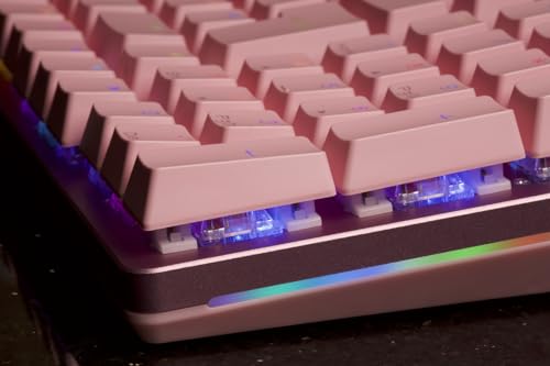 Glorious Gaming GMMK 2 Full Size (96%) - Teclado gaming mecánico, carcasa de aluminio, personalizable, keycaps dobles, switches Glorious Fox, RGB, distribuciones QWERTY estadounidense - Rosa