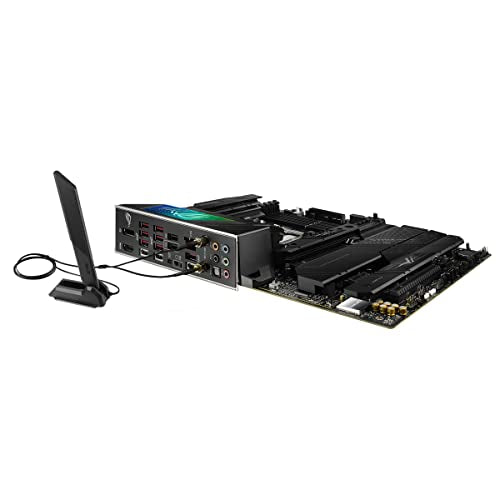 ASUS ROG Strix X670E-F Gaming WiFi - Placa Base ATX (AMD Ryzen AM5, VRM de 16 + 2 Fases, DDR5, 4 Ranuras M.2, USB 3.2 Gen 2 x 2, PCIe 5.0, WiFi 6E, AI Cooling II y Aura Sync)