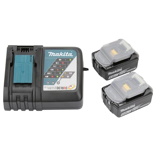 Makita 197570-9 Power Source Kit - Juego de 2 baterías para Herramientas eléctricas (con estación de Carga), Color Azul