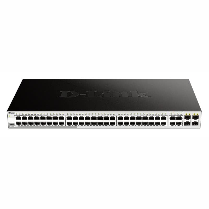 Switch 48 Puertos Gigabit con 4 Puertos SFP, Ideal para Redes de Alta Velocidad y gestión eficiente de tráfico.