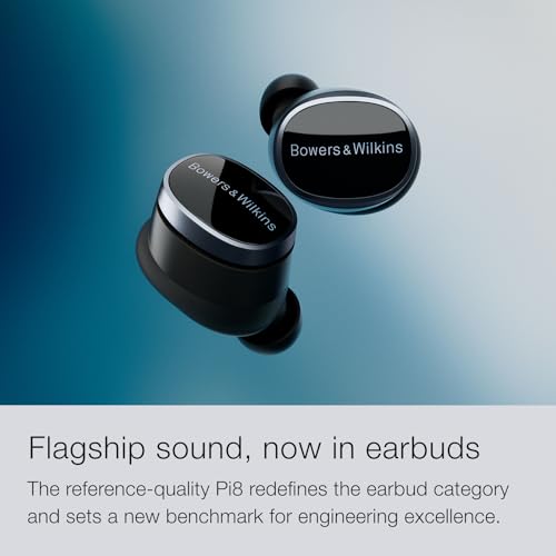 Bowers & Wilkins Pi8 Auriculares inalámbricos True Wireless con Bluetooth, AptX, cancelación de Ruido Activa (ANC) y micrófonos Integrados - Jade Green