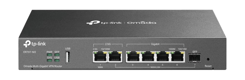 TP-Link ER707-M2 Router VPN Omada Multi-Gigabit 2.5G Negro