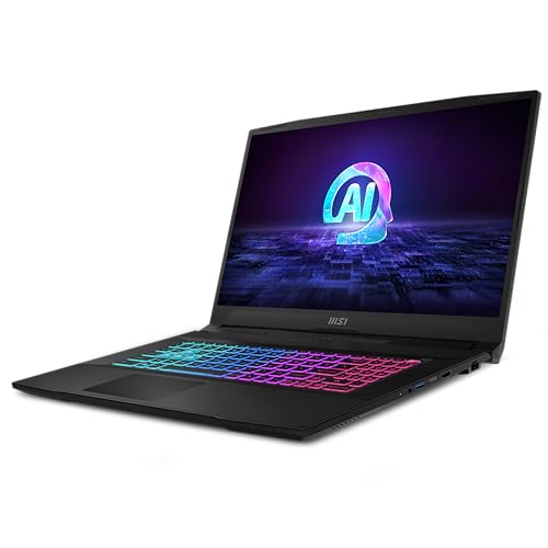 MSI Katana A17 AI B8VG-874XES - Ordenador portátil Gaming 17,3" QHD, 240Hz (AMD Ryzen 9 8945HS, 32GB RAM, 1TB SSD, RTX 4070, Free Dos) Black - Teclado QWERTY español