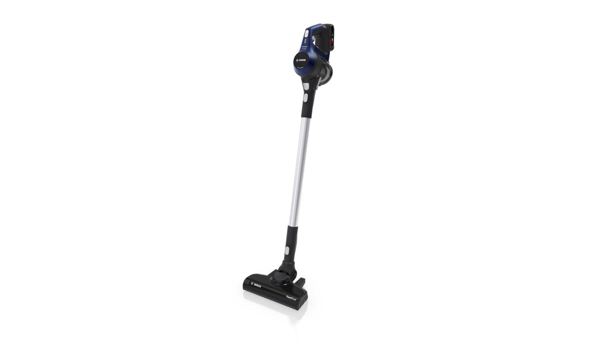 Bosch Unlimited Serie 6 BBS611PCK - Aspirador escoba sin cable, hasta 30 minutos de duración, 18 V, incluye 1 Batería Extraíble (Power for ALL), color azul