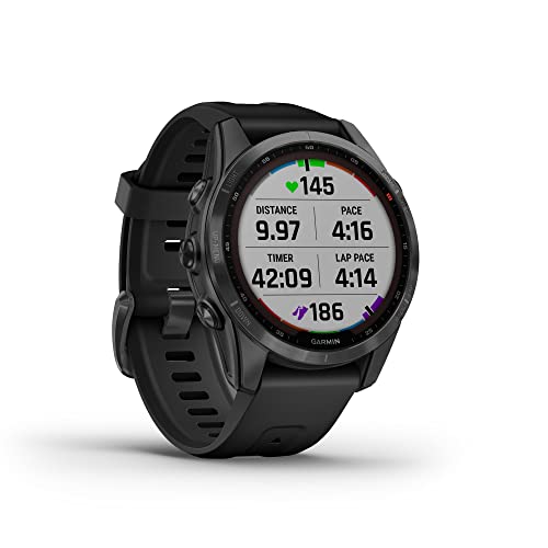 Garmin fēnix 7S Solar, Reloj GPS Multideporte con Carga Solar, Pantalla táctil, frecuencia cardíaca, mapas y música, Negro, Reacondicionado