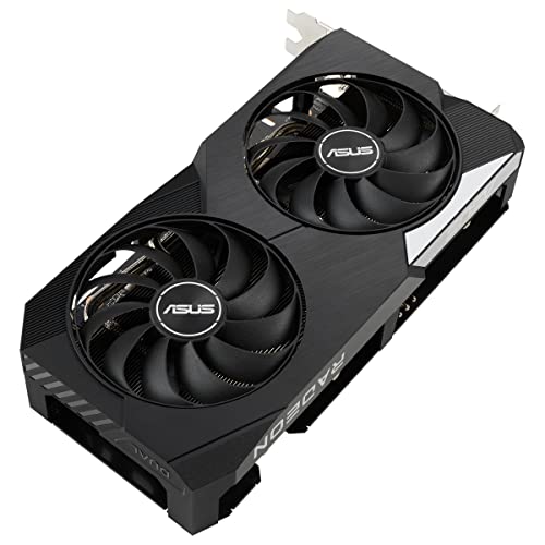 ASUS Dual AMD Radeon RX 6600 XT OC Edition 8GB GDDR6 - Tarjeta Gráfica Gaming (AMD RDNA 2, PCIe 4.0, 8GB GDDR6, HDMI 2.1, DisplayPort 1.4a, Ventilador Axial-Tech Design, Tecnología 0db)