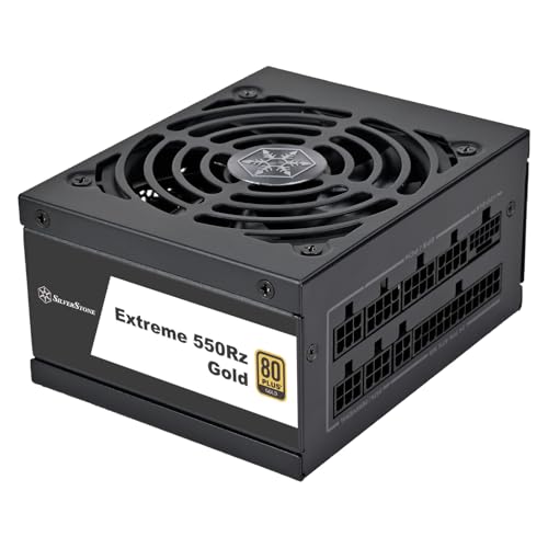 SilverStone Technology Extreme 550Rz Gold, Fuente de alimentación Modular SFX 80 Plus Gold 550W SFX12V 4,1 PCIe 5, SST-EX550R-GM