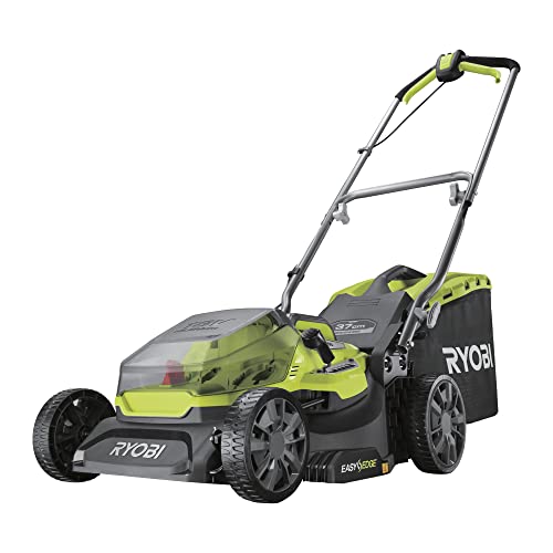 RYOBI - Cortacésped 18V One+ - Brushless/Motor sin Escobillas - Ø de Corte 37cm - Recogida y Mulching - Manillar Ajustable - Bolsa de Recogida 45L - Vendido sin Batería ni Cargador - RY18LMX37A-0