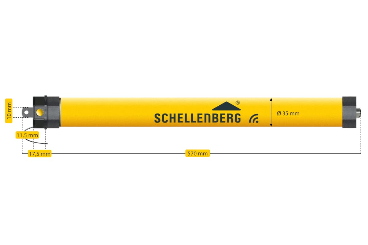 Schellenberg 21110 Premium 10 Nm Mini motor de persiana radiocontrolado