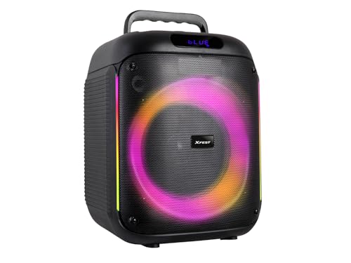 Trevi XF 215 KB - Altavoz portátil inalámbrico de 60 W, Altavoz portátil con USB, Micro SD, Line IN y función TWS, Ideal para Fiestas y Karaoke, micrófono con Cable y batería integrada