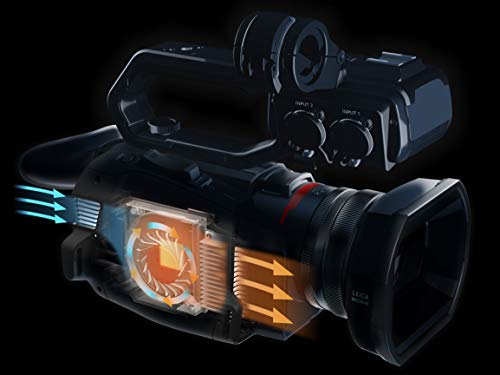 Panasonic HC-X2000E - Videocámara 4K (asa extraíble con LED y micrófono, lente Leica, Live Streaming, gran angular 25 mm, zoom óptico 24x, Wifi), negro