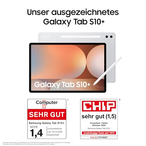 SAMSUNG Galaxy Tab S10 Ultra AI Tablet Android, 12 GB de RAM, 512 GB de Memoria, Pantalla AMOLED, Revestimiento antirreflectante, Incluye S Pen, WiFi, Platinum Silver