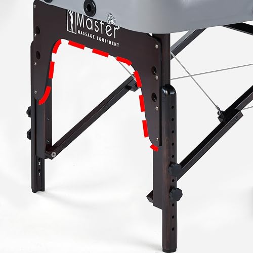 Master Massage Juego de Cama Plegable, Banco de Masaje, portátil, de Madera Maciza y Bolsa de Transporte, Color Gris Paloma con cojín Musical, Altavoz Bluetooth, 76 cm