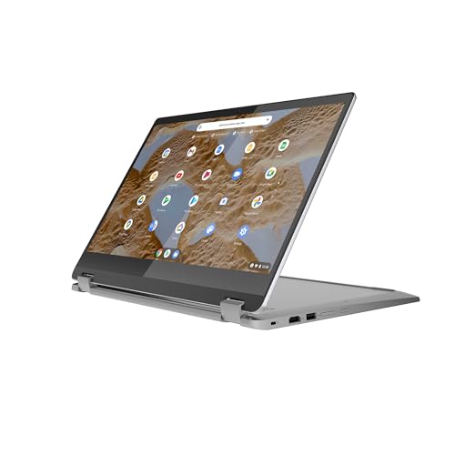 LENOVO Ordenador portátil Convertible Chromebook IdeaPad Flex 3, Pantalla Full HD de 15,6 Pulgadas, Intel Celeron N4500, 8 GB de RAM, 128 GB eMMC, gráficos Intel UHD, Chrome OS | QWERTZ | Gris | 3