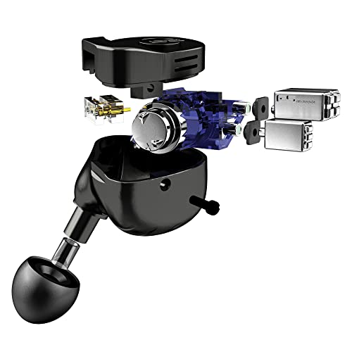 EarSonics Onyx - Auriculares intraurales de 3 vías/4 Controladores híbridos - Alta fidelidad para audiófilos - Materiales y tecnologías de Alta Gama - Escucha Musical excepcional.