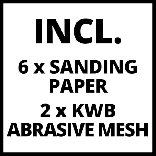 Einhell Lijadora de pared TE-DW 225 X (750 W, Ø225 mm, 285x285x285 mm papel de lija, plato intercambiable, mango telescópico 165 cm, incl. muelas abrasivas + paños de rejilla en el maletín)