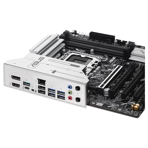ASUS Prime Z890M-PLUS WiFi - Placa Base mATX, 10+1+2+1 (80 A) etapas de Potencia, PCIe 5.0 Compatible con GPU de última generación, Puerto USB Tipo-C a 20 Gbps, 3 Ranuras M.2, Wi-Fi 7, Q-Antenna