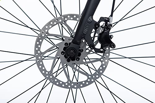 Moma Bikes E-ROAD28, Full Shimano Altus 8v, Frenos de Disco Hidráulicos, Batería Litio Samsung integrada y Extraible de 36V 10Ah