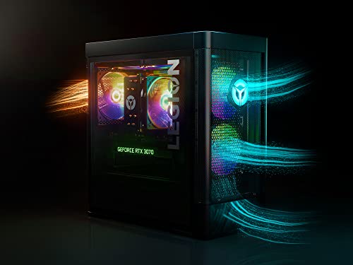Lenovo Legion T5 Gen 7 - Ordenador de Sobremesa Gaming (Intel Core i7-12700F, 1TB SSD, RAM 16GB, NVIDIA GeForce RTX 3070-8GB, Sin Sistema Operativo) Negro - Teclado QWERTY Español