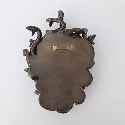 Veronese Design Cabeza de Medusa la serpiente griega Gorgona Serpiente Acabado Bronce Escultura de pared