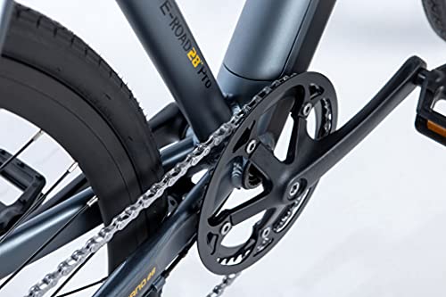 Moma Bikes E-ROAD28, Full Shimano Altus 8v, Frenos de Disco Hidráulicos, Batería Litio Samsung integrada y Extraible de 36V 10Ah