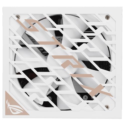 ASUS ROG Strix 1000W Platinum White Edition, Fuente de alimentación ATX Modular, 80 Plus Platinum, ATX 3.1, PCIE 5.1, Conector 12V-2x6, MOSFET GAN, estabilizador de Voltaje 'GPU-First'