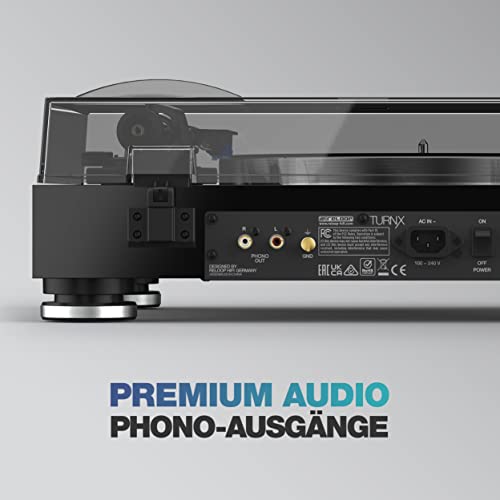 Reloop Turn X - Giradiscos HiFi Premium incl. cápsula Ortofon 2M Blue, accionamiento directo Super High Torque, control preciso de la rotación, 3 velocidades