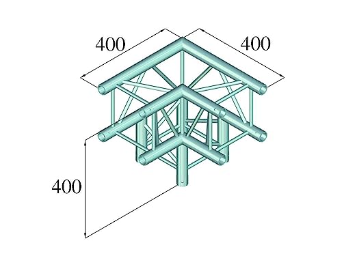 Alutruss 060.862 Decolock DQ-4 de marzo de 30 rutas PAL ángulo de 90 ° de plata
