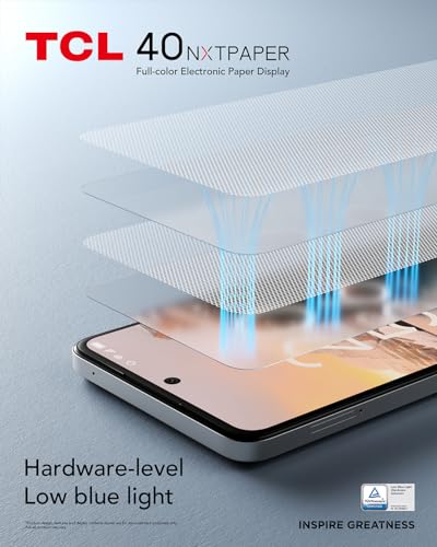 TCL 40 NXTPAPER 4G - Smartphone 6.78" (Pantalla 90Hz, 16GB (8+8) - 256GB, Ampliable MicroSD, Dual SIM, Cámara 50MP, Cámara Selfie 32MP, Batería 5010mAh, Doble Altavoz, Android 13.) Opalescent