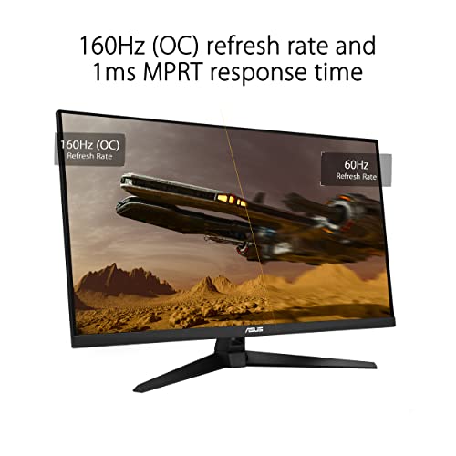 Asus VG32UQA1A Gaming Monitor Gaming, de 31,5', 4K (3840 x 2160), Overclock a 160Hz (por Encima de 144Hz), ELMB Sync, Freesync Premium, 1ms (MPRT), Variable Overdrive, 120% sRGB, DisplayHDR 400