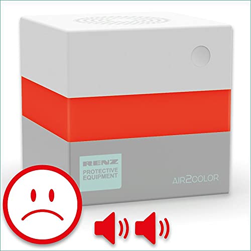 Renz AIR2COLOR - Ampel de CO2, medidor de CO2, Fabricado en Alemania con Sensor NDIR, 10 x 10 x 1