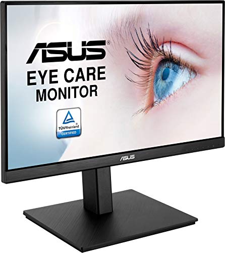ASUS VA229QSB Monitor Eye Care: 21.5 pulgadas, FHD (Full HD 1920 x 1080), 75 Hz, Adaptive-Sync/FreeSync, DisplayPort, HDMI, Filtro de luz azul, Antiparpadeo, Soporte ergonómico