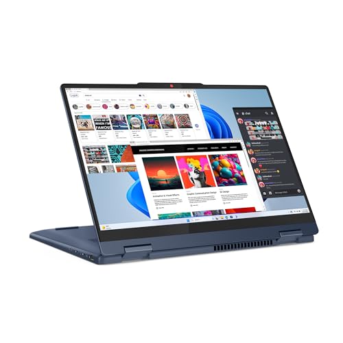 Lenovo IdeaPad 5 2-in-1 Gen 9 – Ordenador Portátil Convertible Táctil 14'' WUXGA (Intel Core i5-13420H, Intel UHD Graphics, 16 GB RAM, 512 TB SSD, Wi-Fi 6, Win 11 Home) Teclado QWERTY Español - Azul