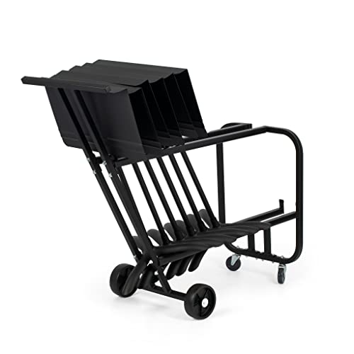 Manhasset Carro de almacenamiento corto para atriles, negro