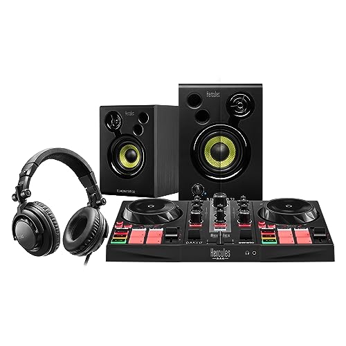 Hercules DJLearning Kit MK2 — Kit Todo en Uno para Aprender a Mezclar — Software y Tutoriales Incluidos