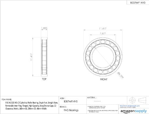 Rodamiento de rodillos cilíndricos NJ232-E-M1-C3