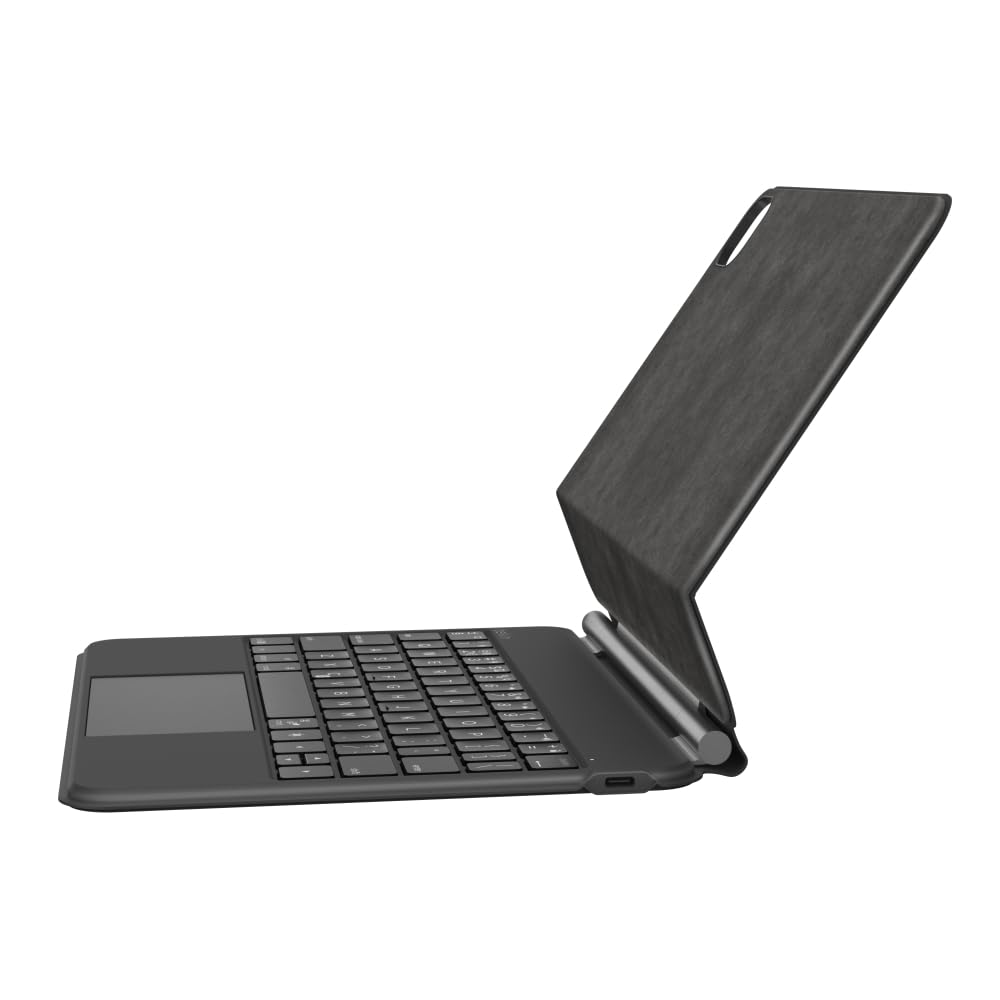 Belkin Teclado Bluetooth Pro con Funda y Soporte magnético, Teclado para iPad, Control Multi-gestor, Soporte magnético para lápiz de Apple, QWERTZ, Teclas Multimedia para iPad Air M2 de 13 Pulgadas y