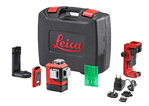 Leica Lino L6G: Nivel láser de línea de 3x360 grados con batería Li-Ion, cargador, adaptador magnético innovador y soporte para pared en una carcasa (láser verde, alcance de trabajo: 35 m)
