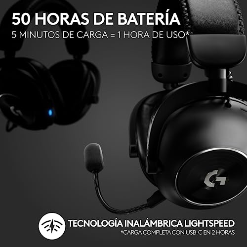 Logitech G PRO X TKL LIGHTSPEED, teclado inalámbrico para gaming, portable + PRO X 2 LIGHTSPEED Auriculares Gaming Inalámbricos, Micrófono, PC,PS4,PS5,Nintendo Switch, Disposición QWERTY Español,Negro