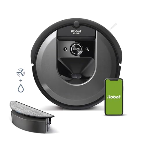 iRobot Roomba Combo i8 Robot Aspirador y Friegasuelos 2 en 1 Cepillos Goma antienredos Ideal Mascotas Mapeo avanzado y selección Zonas Navegación Inteligente Recarga y reanuda Control por Voz y App.