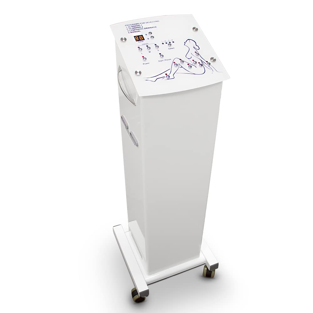 QUIRUMED Máquina presoterapia Profesional completa para piernas, abdomen, brazos y caderas, digital, 2 salidas, 3 modos compresión, 750W, Ajuste de tiempo