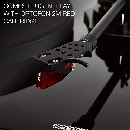 Reloop Turn 3 MK2 | Auténtico Tocadiscos HiFi accionado por Correa con función de grabación USB, Cartucho Ortofon 2M Red premontado, Control de Motor Integrado (33/45/78 RPM)