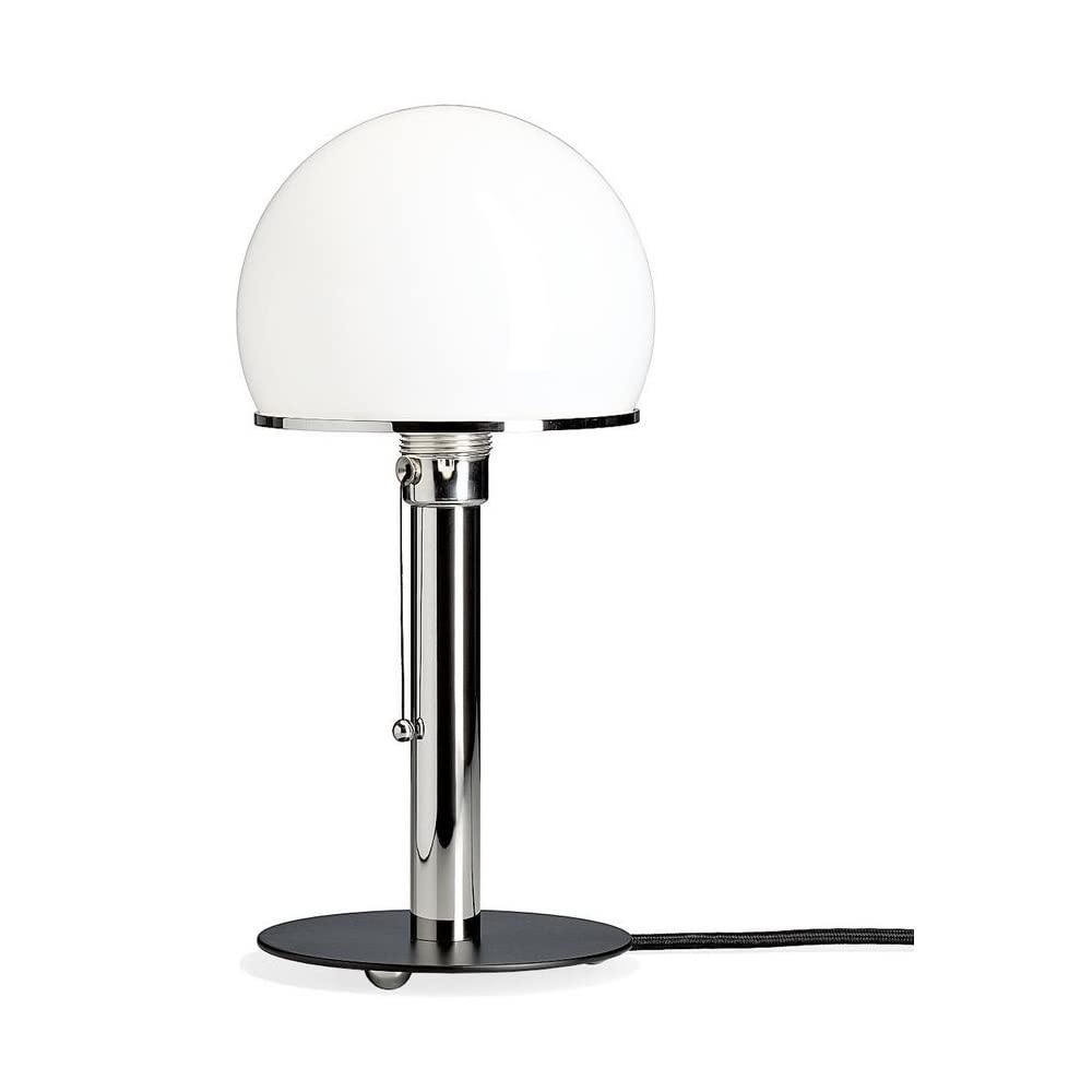 Tecnolumen Wagenfeld WA23SW - Lámpara de mesa (metal y cristal, 36 x 18 x 16 cm), color plateado