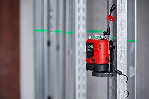 Leica Lino L6G: Nivel láser de línea de 3x360 grados con batería Li-Ion, cargador, adaptador magnético innovador y soporte para pared en una carcasa (láser verde, alcance de trabajo: 35 m)