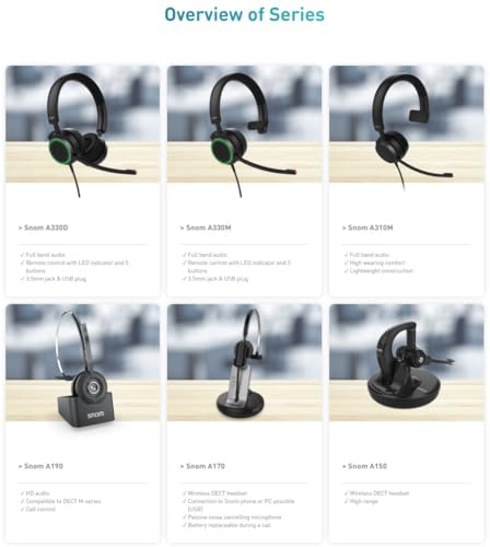 Snom A100D Headset for D3x5/7x0/D7x5