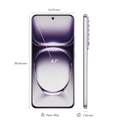 OPPO Reno12 Pro 5G - Smartphone Libre con IA, 24GB (12GB+12GB) +512GB, Pantalla 3D AMOLED 6.7", Cámara 50+8+50 MP, Android, Vídeo 4K, Batería 5000mAh, Carga Rápida 80W - Nebula Silver