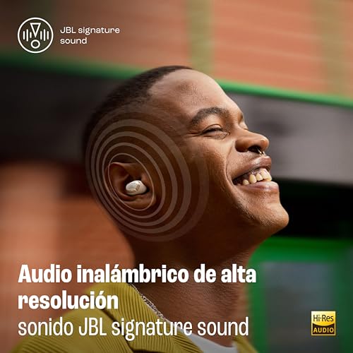 JBL Live Buds 3 Auriculares inalambricos de botón,True Wireless con cancelación de ruido adaptable, hasta 40 horas de reproducción, Bluetooth, audio de alta resolución, negro