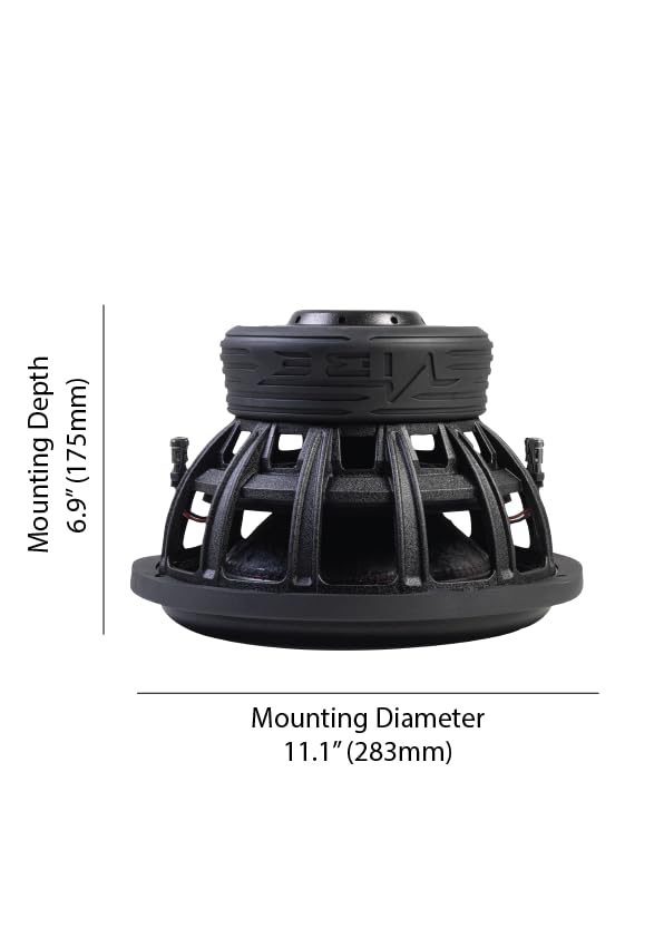 VIBE BD12SPL Subwoofer de 12 Pulgadas (Dual 4 ohmios) 1500 W RMS SPL