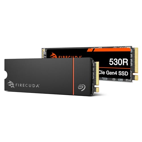 Seagate FireCuda 530R NVMe SSD 4TB, for PS5/PC, M.2 PCIe Gen4 ×4 NVMe 1.4, 7.300 MB/s, 3D-TLC-NAND, 640 TBW, Refresh, Heatsink, 3 años Rescue Service, ZP4000GM3A073