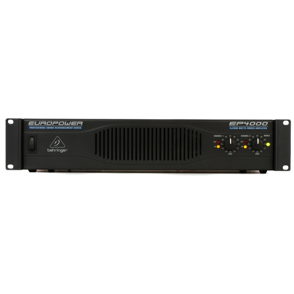 Behringer EUROPOWER EP4000 Amplificador de potencia estéreo profesional de 4000 vatios con tecnología ATR (respuesta transitoria acelerada)
